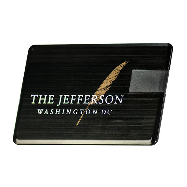 jefferson black metal ubs credit card flash drive usb 2.0